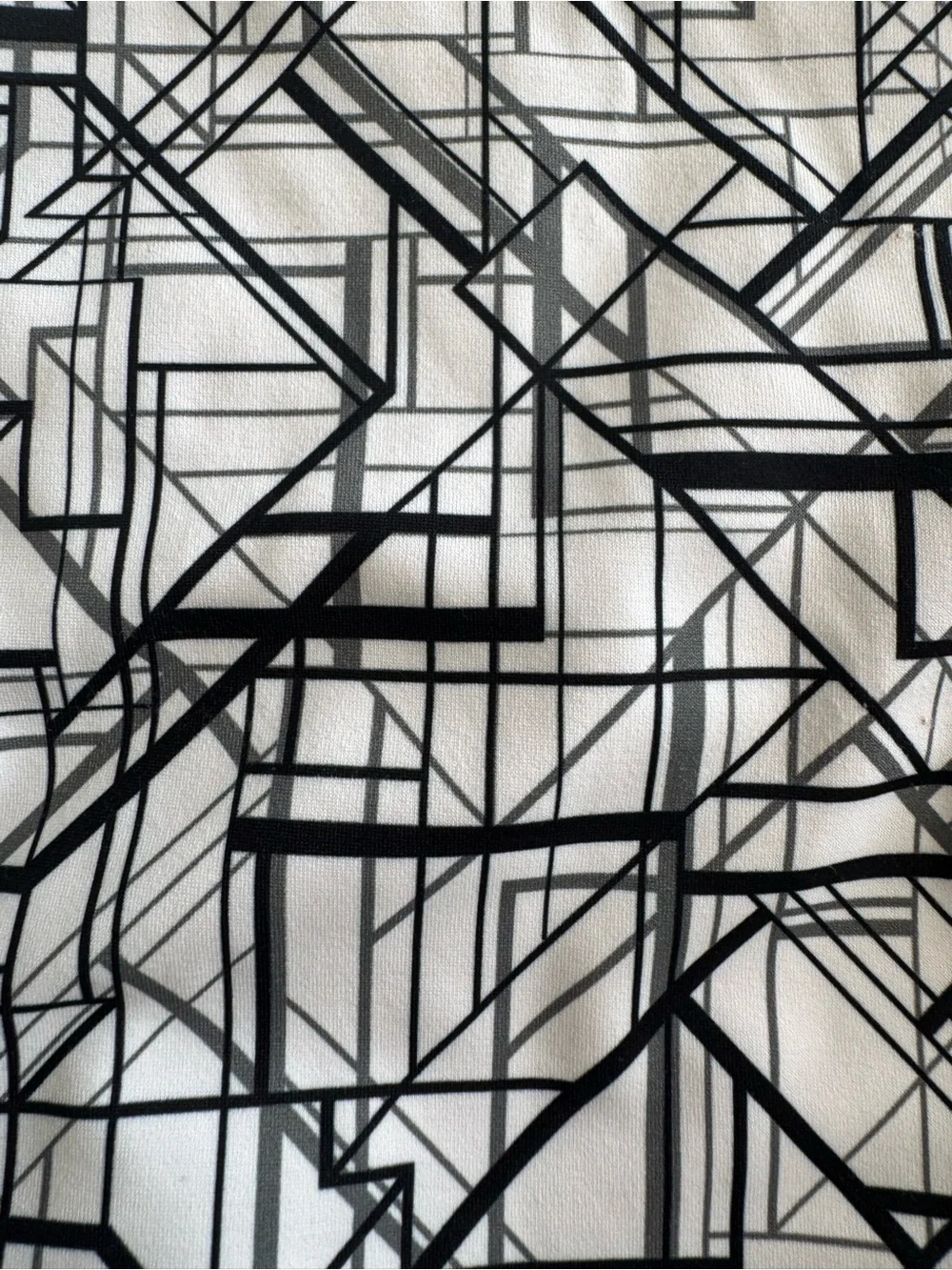Eleve Dancewear Black and White Geometric Halter Leotard